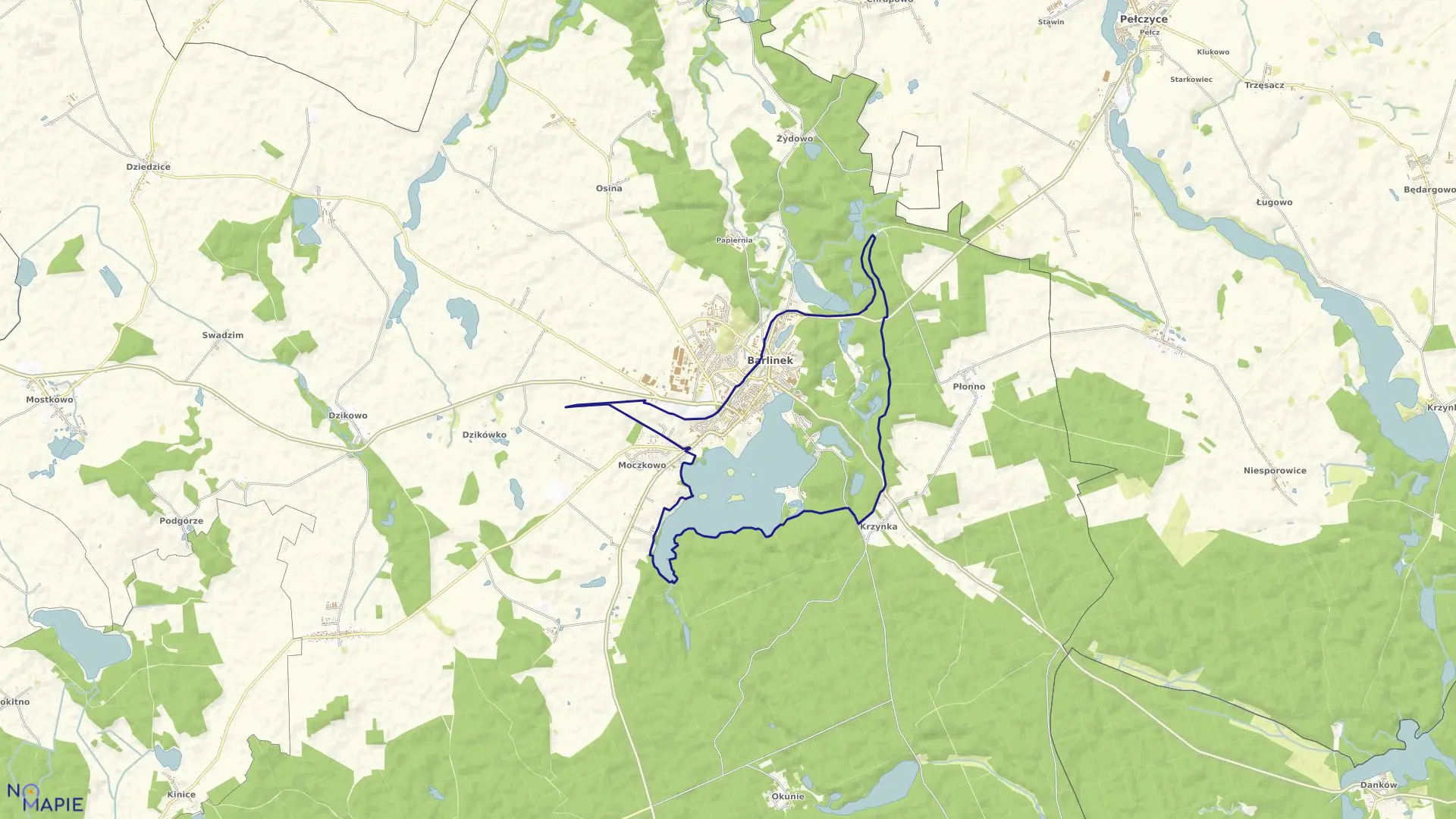 Mapa obrębu BARLINEK 2 w gminie Barlinek